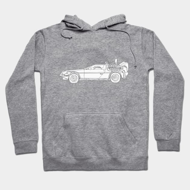 Great Scott! It's a DeLorean! Hoodie by Asgardarts